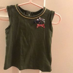 Green tank top for babygirl